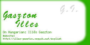 gaszton illes business card