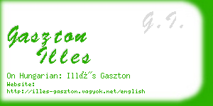 gaszton illes business card